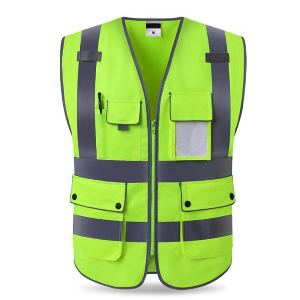 Unisex Hoge Zichtbaarheid Reflecterende Multi Pockets Bouw Veiligheidsvest Werkkleding Outdoor Veiligheid Kleding