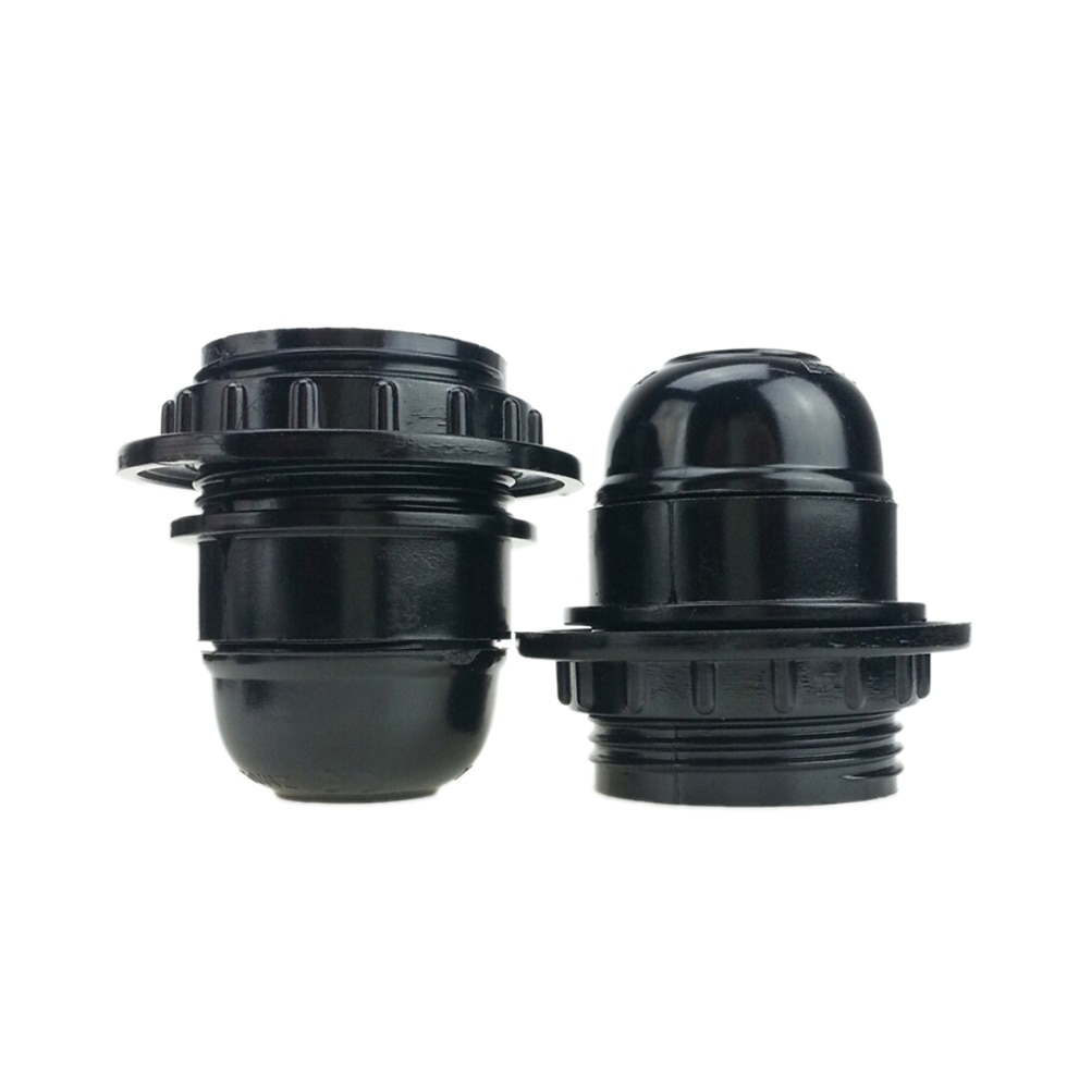 Black Period Style 27mm Screw E27 Base Light Bulb Lamp Holder Pendant Socket Lowest Price