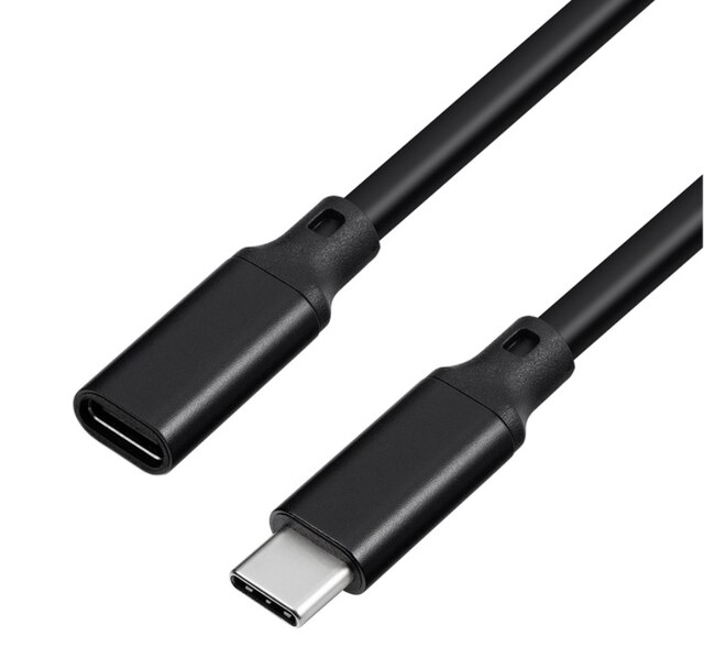 HD 4K 60Hz PD 5A USB 3,1 Typ-C Verlängerung Kabel 100W USB-C Gen 2 10gbps Extender Kabel Für Macbook Nintendo Schalter SAMSUNG Laptop: black / 5m