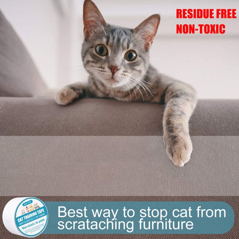 Sikker kat ridse afskrækkende tape anti-ridse dobbeltsidet sofabeskytter til tæppemøbler sofa dør kæledyrstræning -37