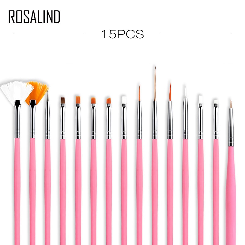 Rosalind neglebørste 20 stk/sæt neglebørster sæt prikker maling tegning neglekunst værktøj polish pensel pen negle manicure