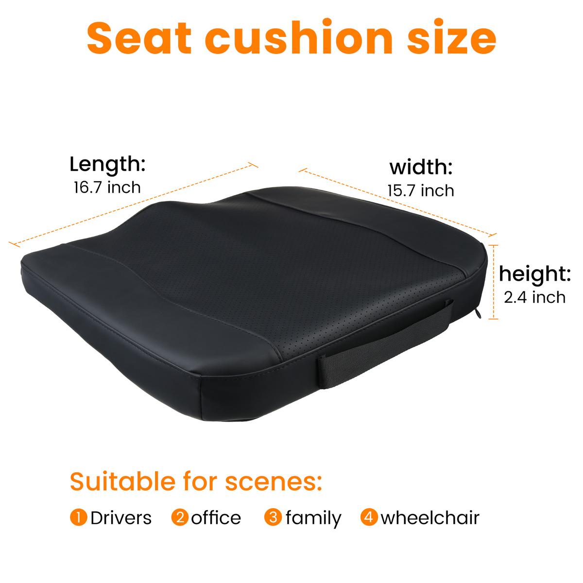 PU Leather Car Seat Cushion Automobiles Seat Covers Chiar Cushion Pad Memory Foam Breathable Comfortable Soft Home Office