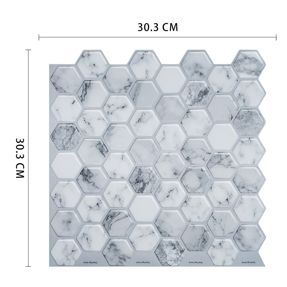 Kjøkken selvklebende mosaikk veggdekal t-bane skrell og stikk backsplash vinyl fliser klistremerker