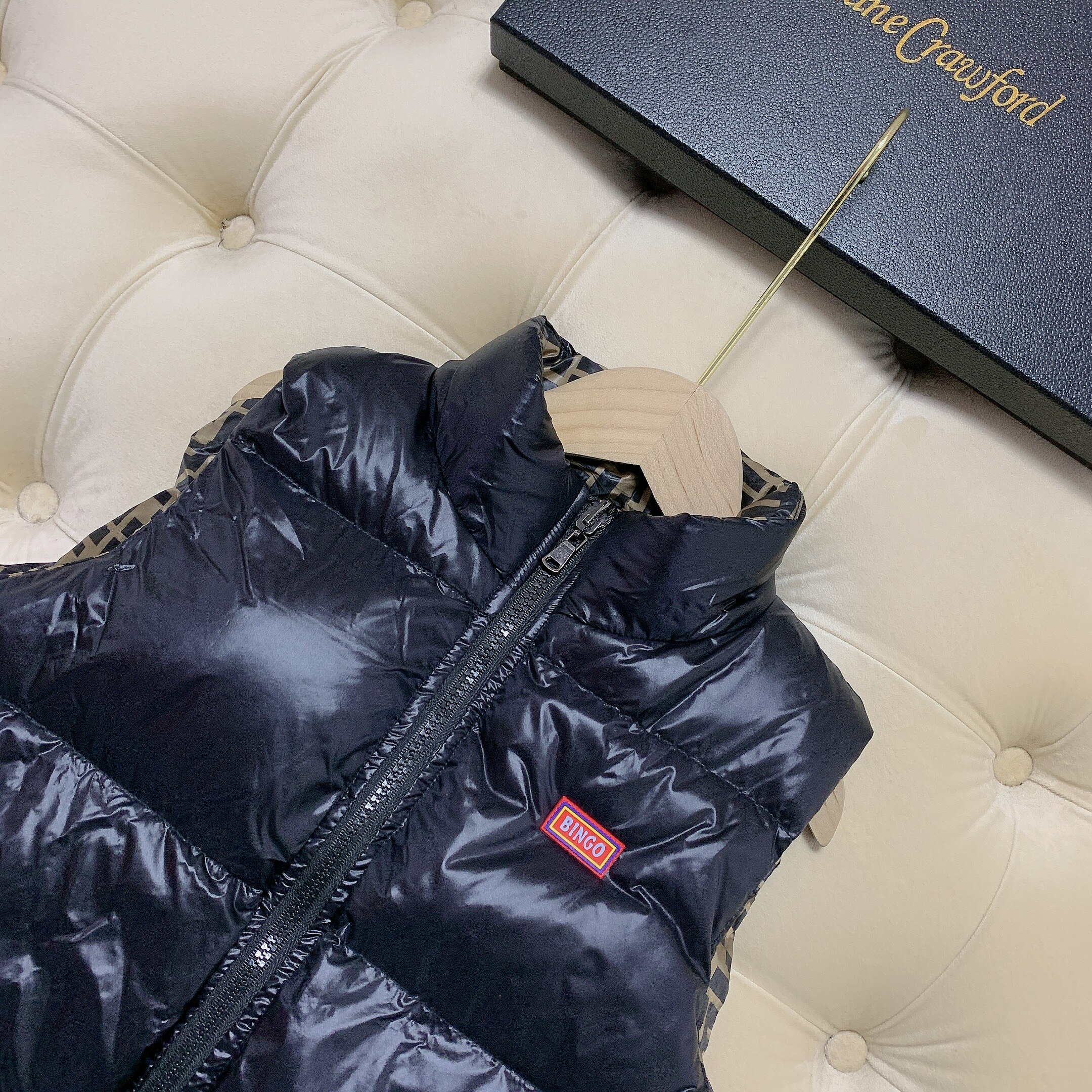 Winter Kinderen Kleding Mode Brief Gedrukt Down Katoenen Vest Voor Jongen Jas Warme Outfit