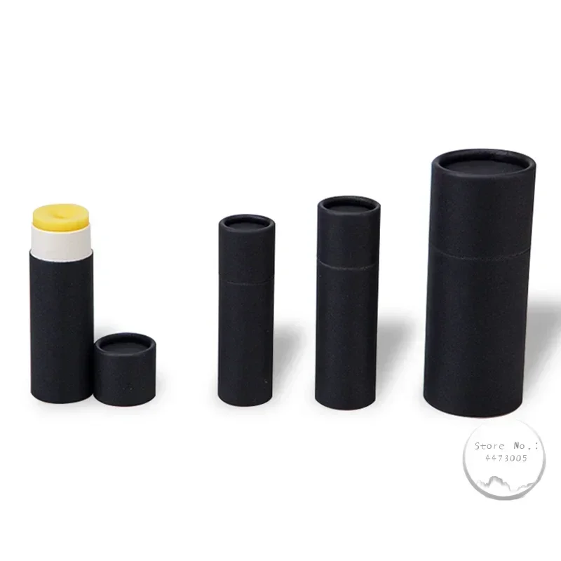 50PCS Kraft Paper Push Up Tubes Cylindrical Packaging Lip Balm Paper Tube Biodegradable Cardboard Cosmetic Deodorant Container: Glass / Light Grey / 60ml
