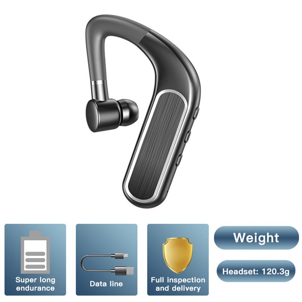 Y11 Bluetooth 5.0 In-Ear Headset Noise Reduction Stereo Earphones with Mic for iPhone for Android IOS Car Handsfree Call Earbuds: SingleEar Black