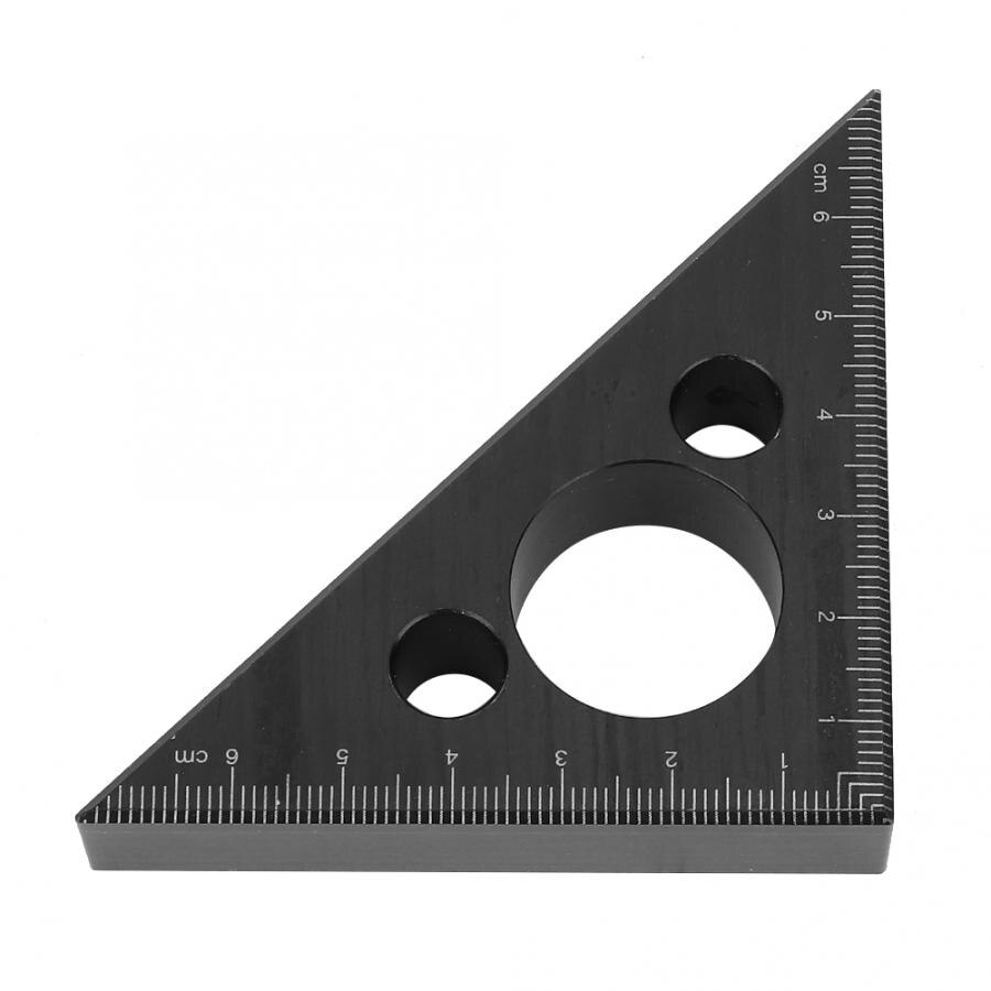 Aluminum Alloy Thickened 45 Degree Triangular Angle Ruler Woodworking Measuring Tool
