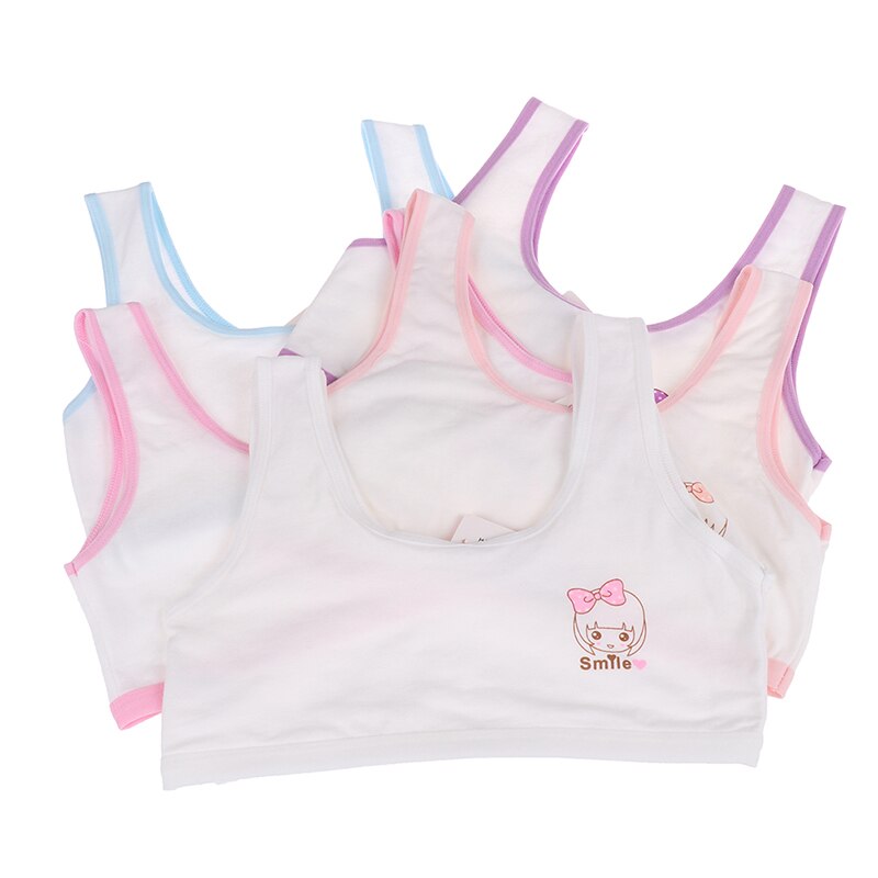 Sujetador de entrenamiento de verano para niña, ropa interior con cabeza de gato, para pubertad, para joven, lencería para pubertad, 1 unidad