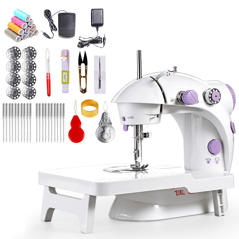 Multifunction Sewing Machine Set For Home Electric Mini Sewing Machine Dual Speed Double Thread Sewing Machine With Sewing Bag