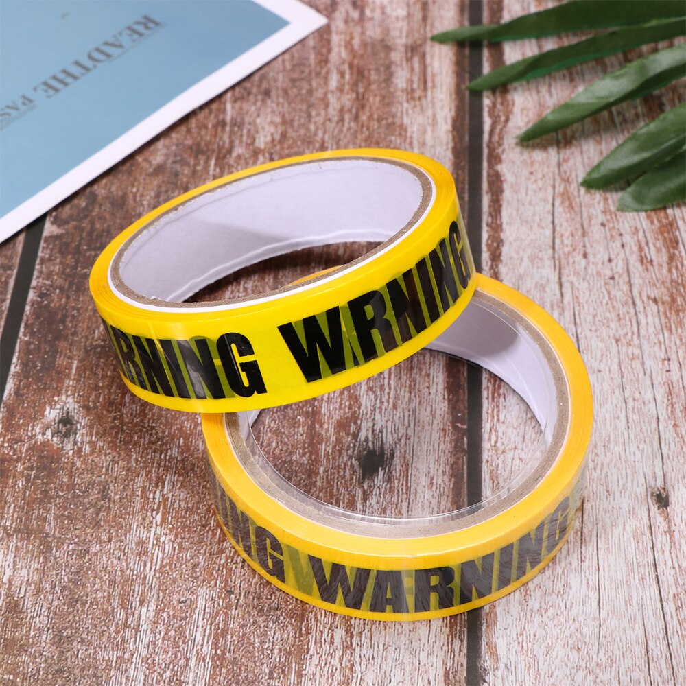 2PCS KEEP OUT Warning Safety Tape Safe Self Adhesive Sticker Warning Tape Masking Tape Barrier Tape Roll: BlackWARNING