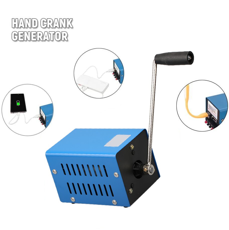 Générateur portatif à manivelle multifonction USB générateur à manivelle pour chargeur de téléphone extérieur de survie d'urgence
