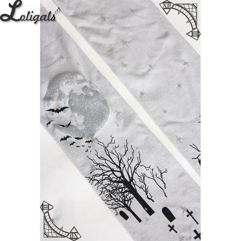 Halloween Lolita Tights Gothic Patterned Women's Pantyhose 120D Velvet Tights