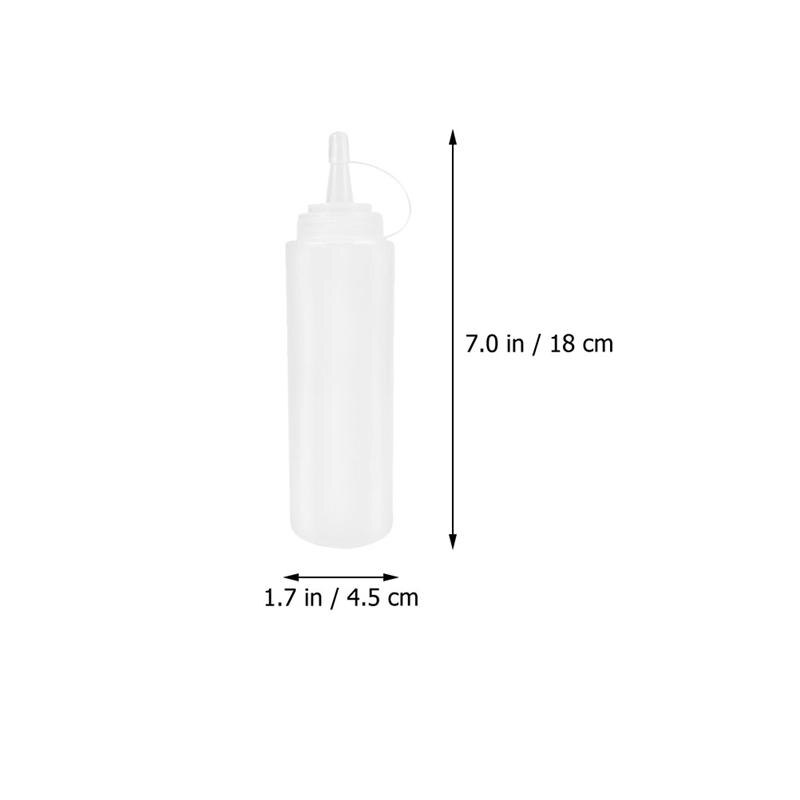 10Pcs/8Pcs/6Pcs/4Pcs Salade Saus Dressing Flessen Kruiden Salade Saus Squeeze Flessen plastic Cake Squeeze Flessen 18Cm