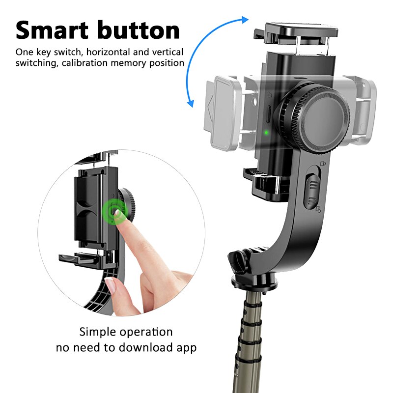 Handheld Gimbal Stabilizer Enkele As Hand Gimbal Smartphone Stabilisator Statief Selfie Stok Stabilisator Voor Telefoon Live Photo