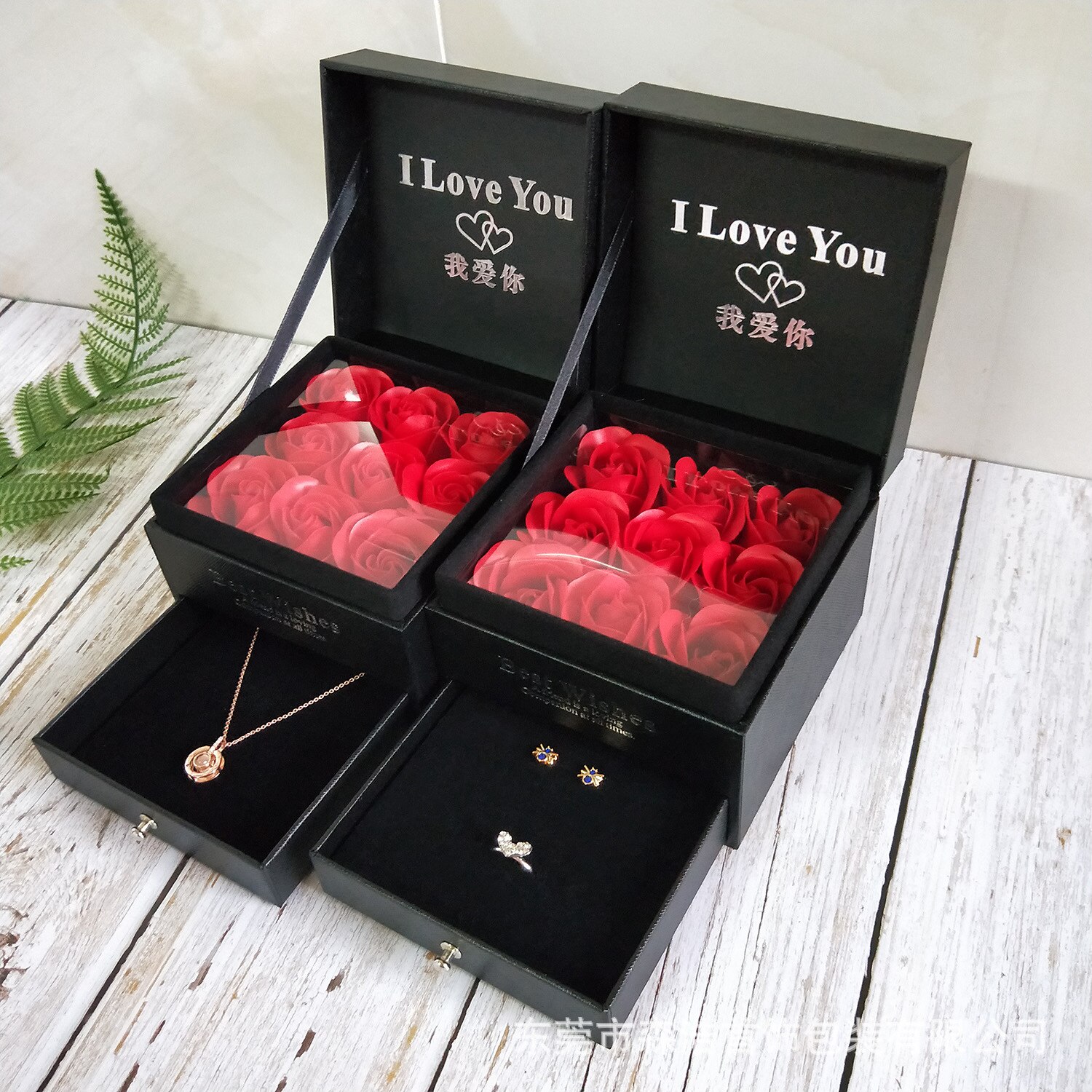 Valentine's Day Soap ROSE Box Jewelry Box Ring Necklace Box Cosmetic Lipstick Box