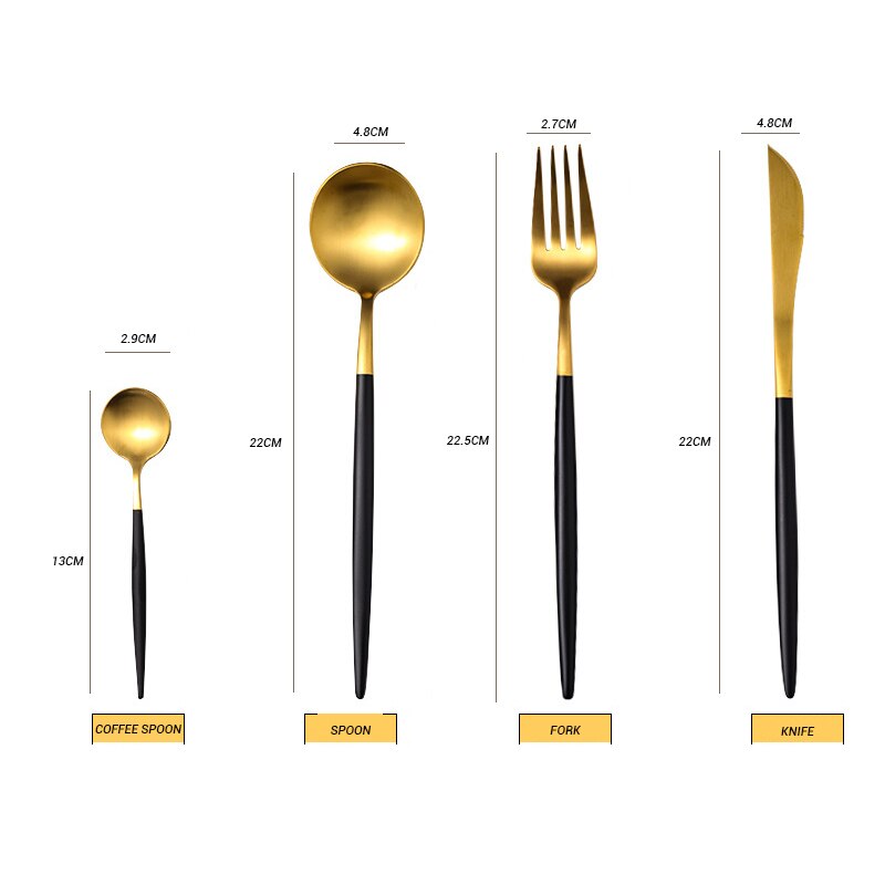 Tasse à café cuillère fourchette couteau | Vaisselle en céramique nordique, bol de vaisselle plaqué or ensembles de plats et d'assiettes, décorations de noël pour la maison