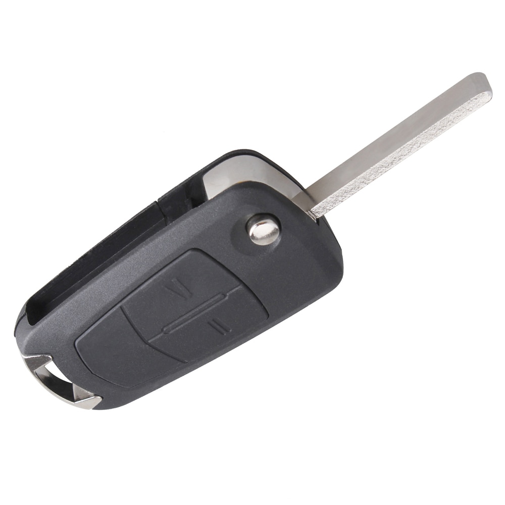 Zwart 2 Knoppen Vouwen Auto Voertuig Vervanging Key Remote Fob Shell Case E92 Geen Chip Fit Voor Opel/Corsa /Vectra/Cars