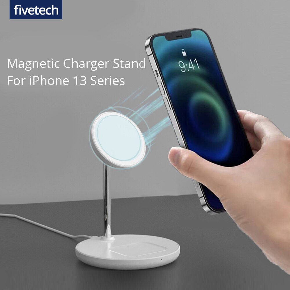Magnetic Wireless Charger 2 in 1 Stand For iPhone 13/12 Pro/11/X Desktop Phone Holder 15W Qi Wireless Charging For Airpods 2 3