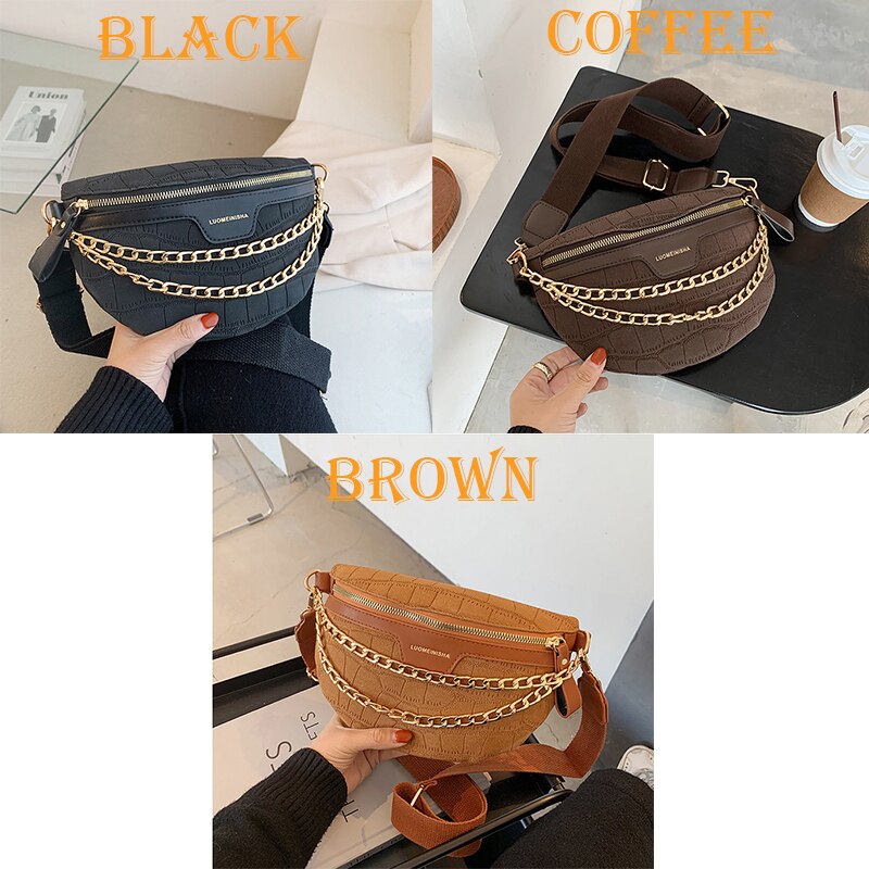Chain MINI Stone Parrten Crossbody Bags For Women Winter Shoulder Handbags Female Travel Branded Trending Hand Bag