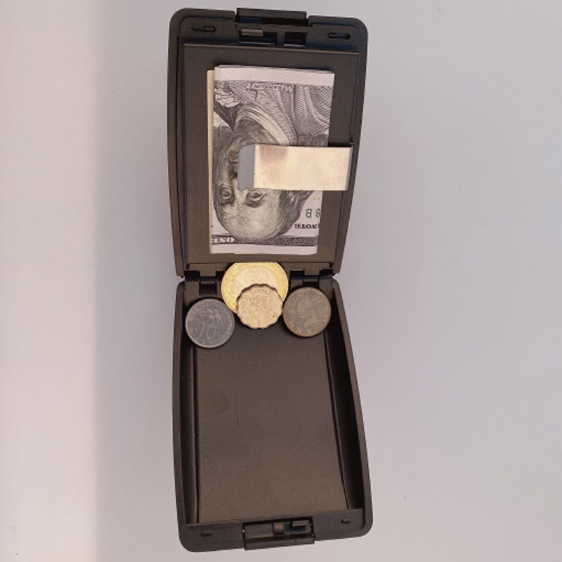 Portefeuille de carte en aluminium multifonction RFID bloquant le porte-carte de crédit pour les hommes femmes voyage affaires pièces de monnaie