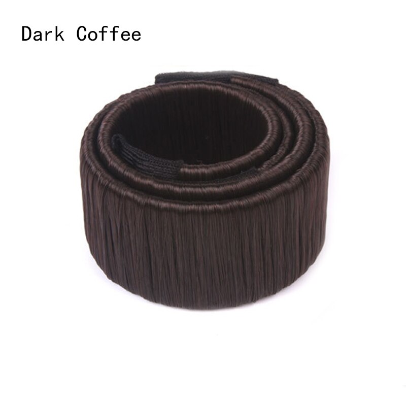 Moño mágico para hacer moños en el pelo para niña y mujer, máquina para hacer moños de Donut rápido y fácil, moño francés artesanal, 3 uds.: Dark coffee