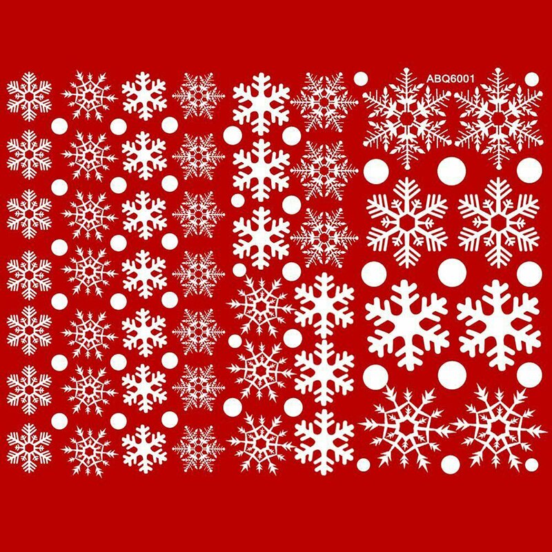 48 Pcs Sneeuwvlok Elektrostatische Sticker Glas Venster Kinderkamer Winter Home Decoratie Kerst Muurstickers Decal Wallpape