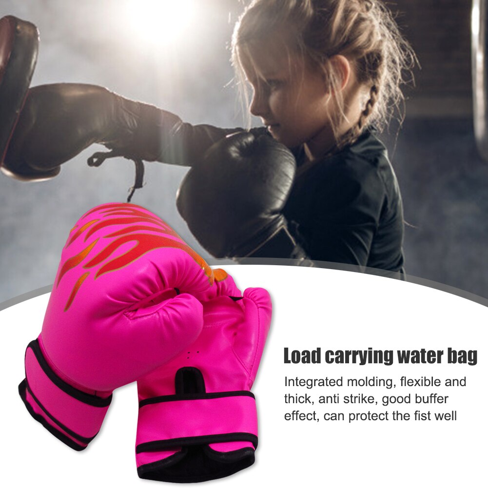 2pcs Boxing Gloves Kids Breathable Muay Thai Sparring Punching Karate Kickboxing Children Training Fighting Gloves
