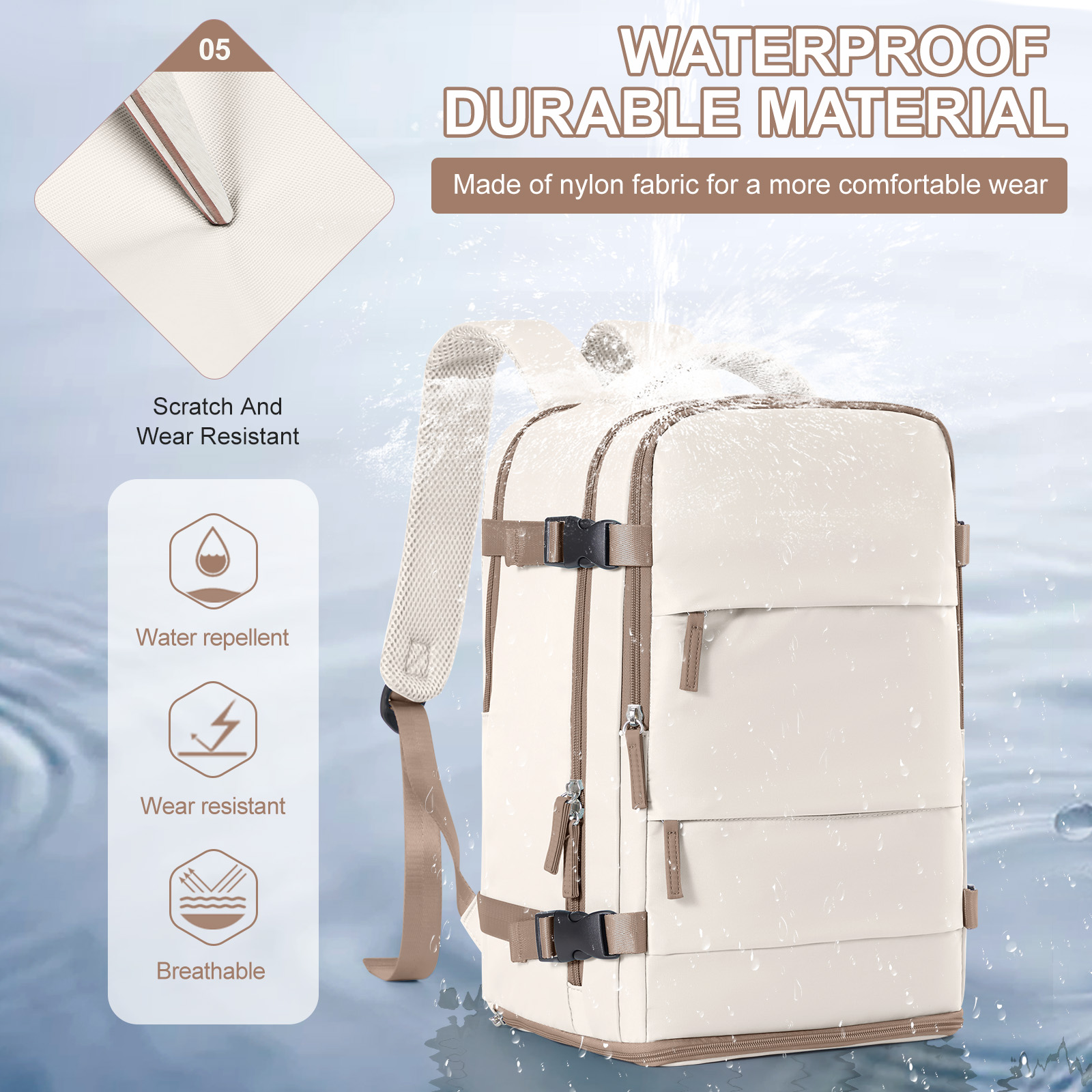 Travel Backpack for Women Men, Hand Luggage Backpack Business College Laptop Carry on Backpack Travel Cabin Airplane 40x20x25