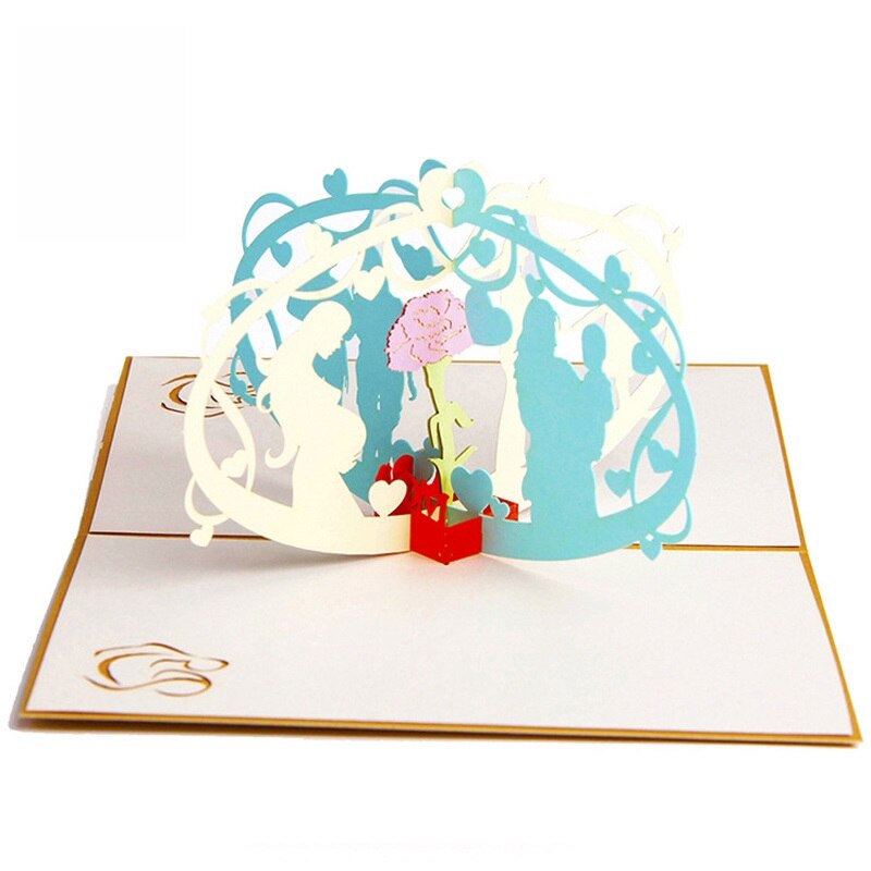 3d pop-up kort blomster fødselsdag jubilæum postkort ahorn kirsebær træ bryllup invitationer lykønskningskort mors dag: 10