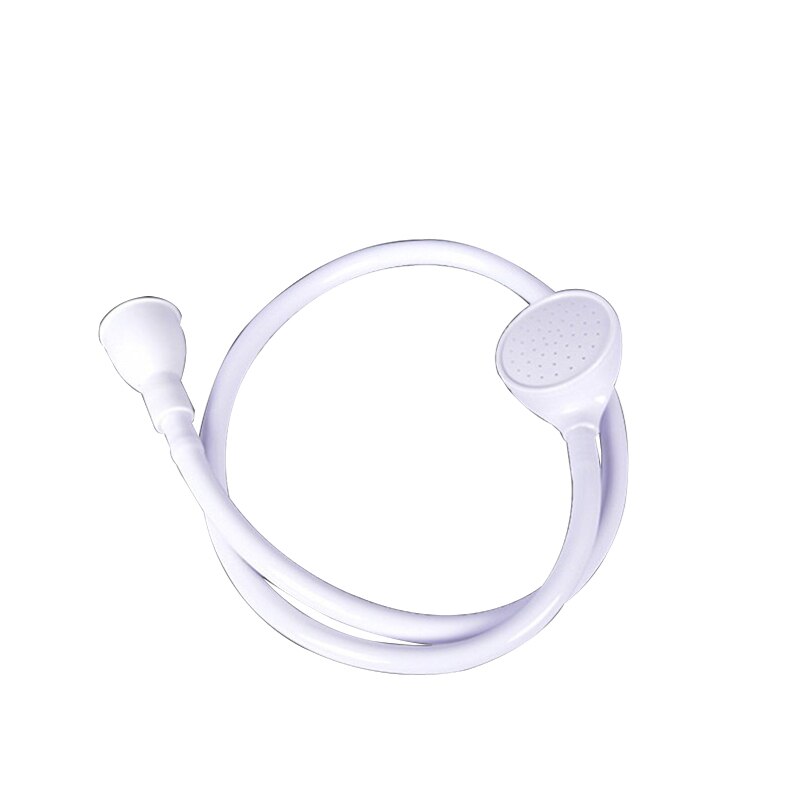 Rociador de ducha blanco para perros y mascotas, herramienta de baño Universal para gatos y cachorros, con 2 adaptadores de plástico ABS: Default Title