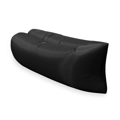 Inflatable Lounger Air Sofa Lazy Bag Ultralight Down Sleeping Bag Air Bed Hammock Inflatable Seat for Beach Camping Travel: black