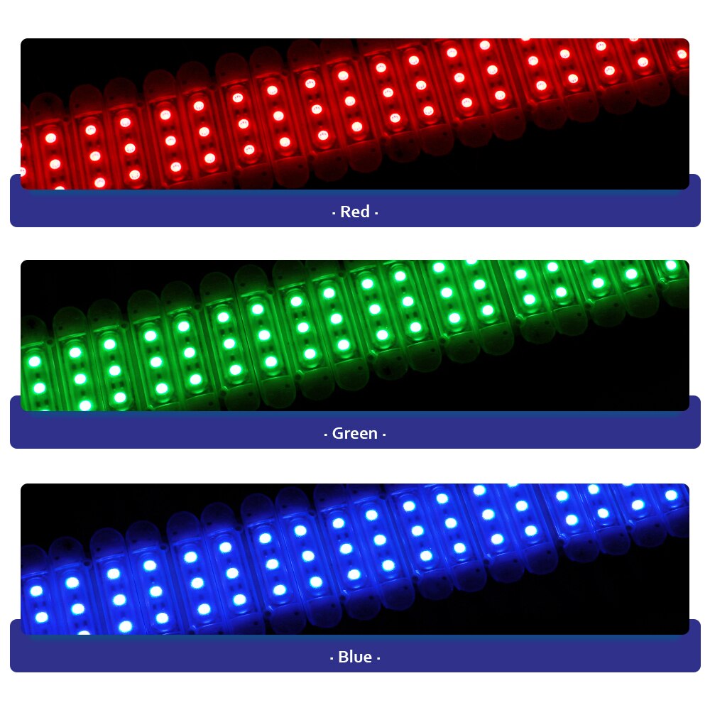 20pcs DC12V COB LED Modules 5050 RGB Advertising Modules Luminous Characters, Backlight Modules IP65 Waterproof