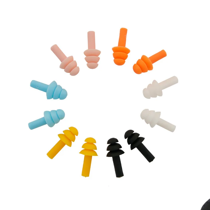 6 Stuks Doos-Verpakt Comfort Oordoppen Geluidsreductie Siliconen Zachte Oordopjes Pvc Touw Oordopjes Beschermend Voor Zwemmen Voor Slaap