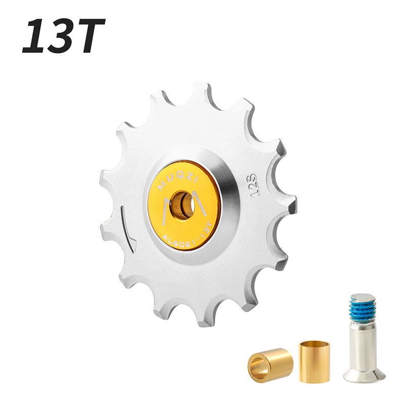 MUQZI Bike Pulley 11T 12T 13T 14T Rear Derailleur Jockey Wheel 7 8 9 10 11 12 Speed Chain Ceramic Pulley: light yellow
