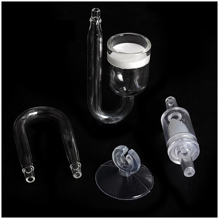 Nicrew 4 em 1 aquário u-tubos otários co2 difunde válvula de verificação regulador de reator de dióxido de carbono tanque de peixes planta viva atomizador: as the picture shows