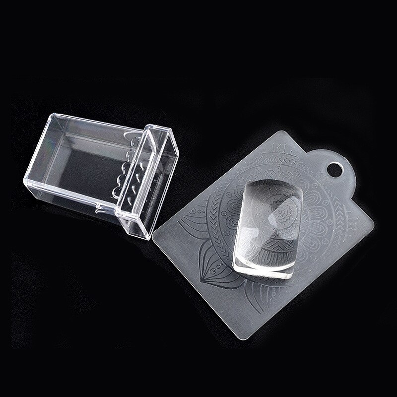 Dual-ended Silikon Nail art Stamper Mit Schaber 17 Stile Opt Gelee Stanzen Set Für Transfer Stempel Platten Bild nagel Werkzeuge: NO.15