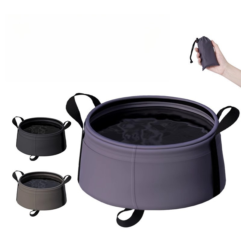 1pcs Portable Foldable Water Basin Travel Camping Shower Basin Facial Wash Basin Large Capacity Storage Basin for Outdoor Use