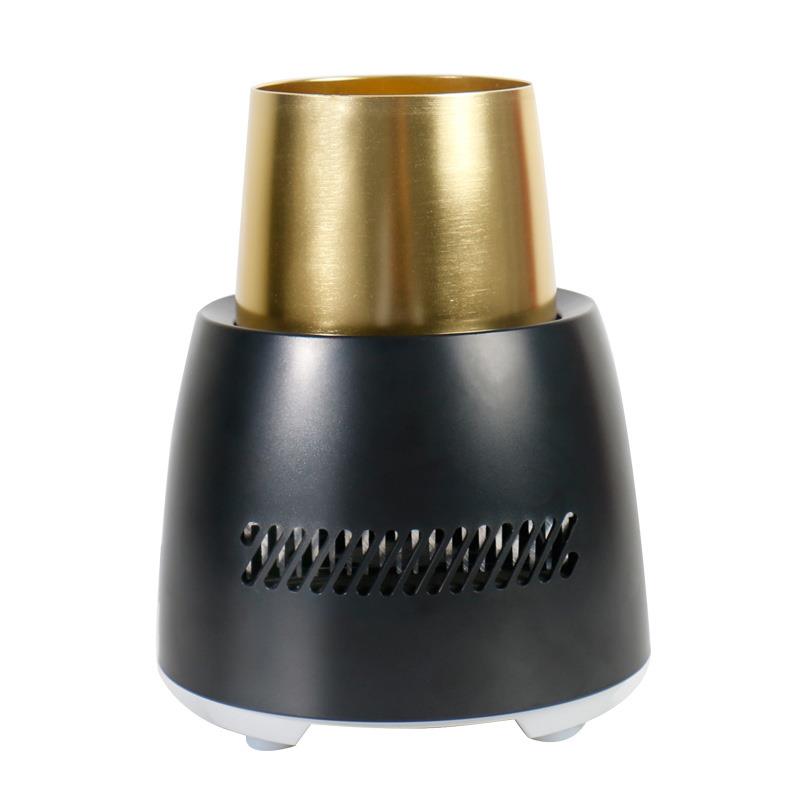 Portable Smart Mini Refrigerator Fridge Cup Instant Cooling Cup USB Fridge Cooler Fast Cooling Device Home Car Office: black and gold