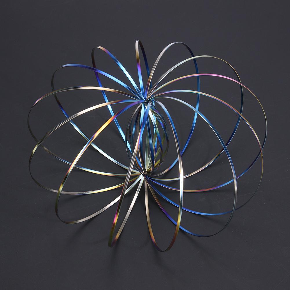 magie Ring Toroflux Torofluxus Flowtoy Erstaunliche Fluss Ringe Kinetische Frühling Spielzeug Edelstahl Fluss Farbe Fidget Spinner Spielzeug