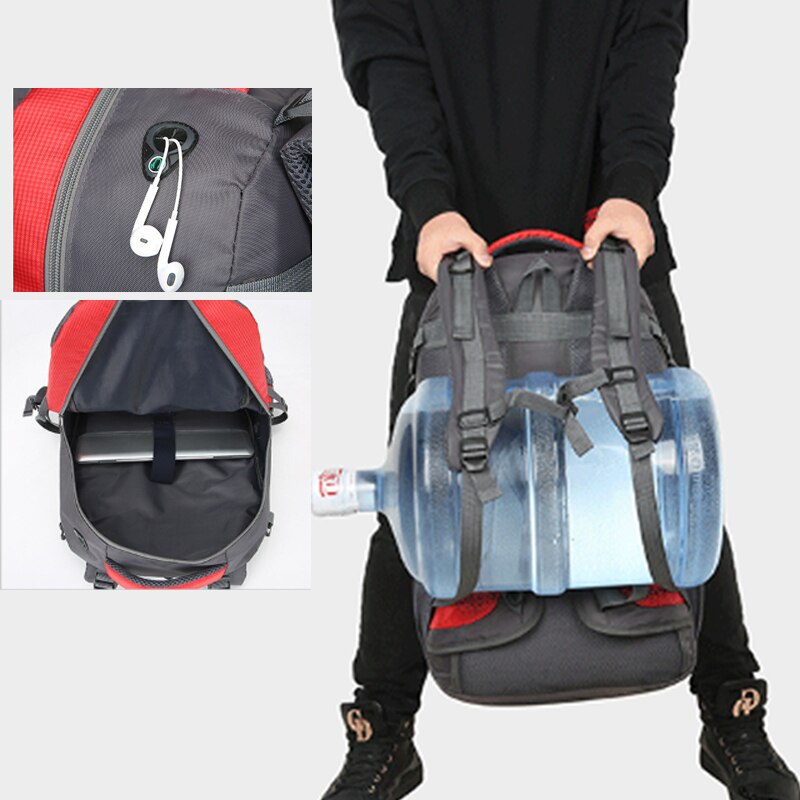 Dihope, mochila para hombre de 60l/40L, mochila para escalar con carga USB, mochila escolar para adolescentes, mochilas de viaje para mujeres, bolsa para exteriores