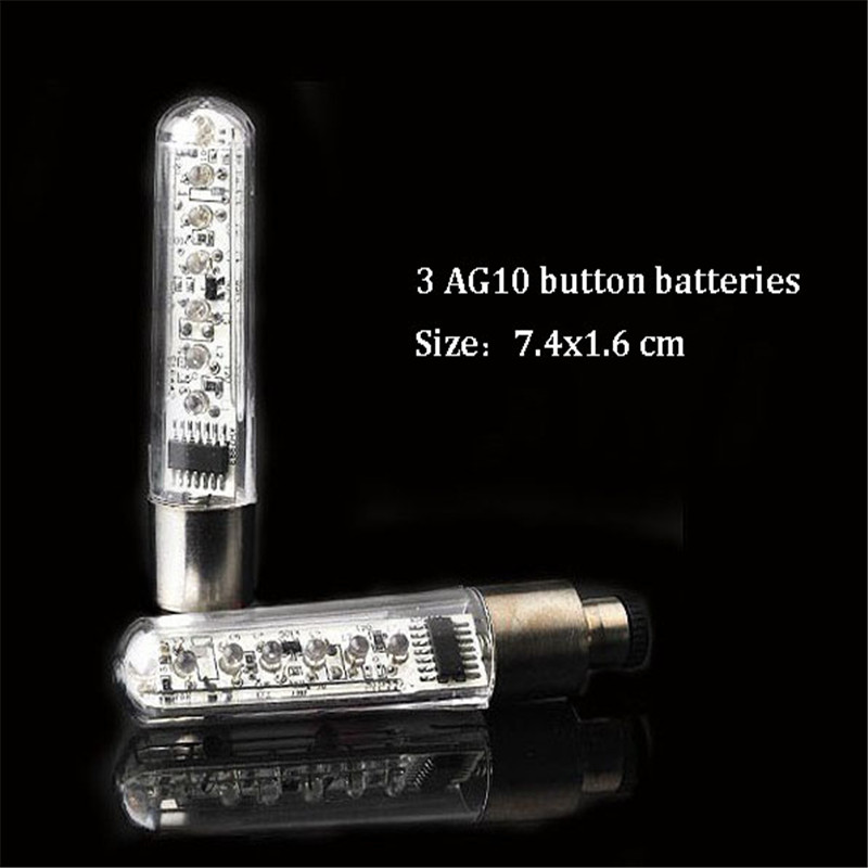 Lumière de vélo Double face, lampe à Valve à rayons de roue, lumières de Valve de roue de pneu, Flash à 7 LED avec motif aléatoire Super lumineux
