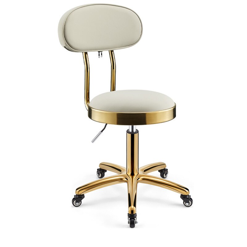 Roterende Lifting Schoonheid Kruk Kapper Stoel Ronde Gouden Kruk Rvs Stoel Kapper Kruk Kapsalon
