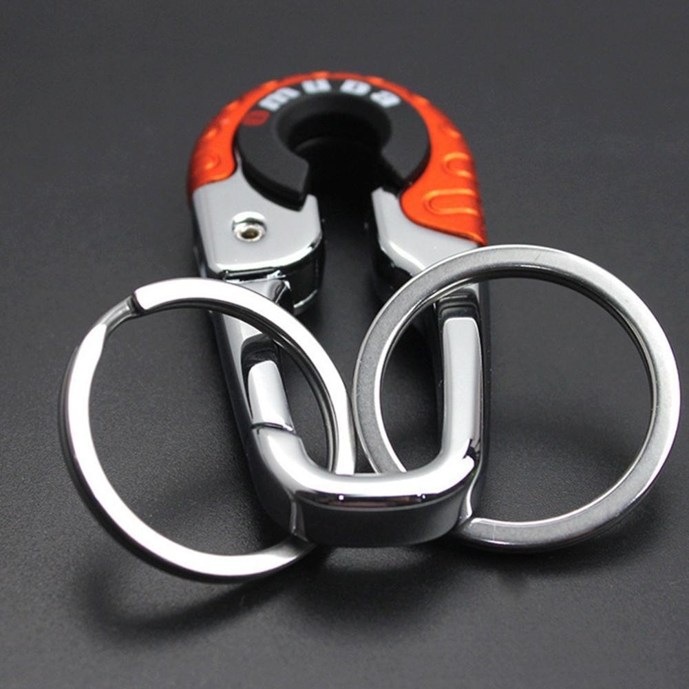 Männer Keychain Schlüssel Ring Haken Outdoor Edelstahl Schnalle kompass thermometer Karabiner Klettern