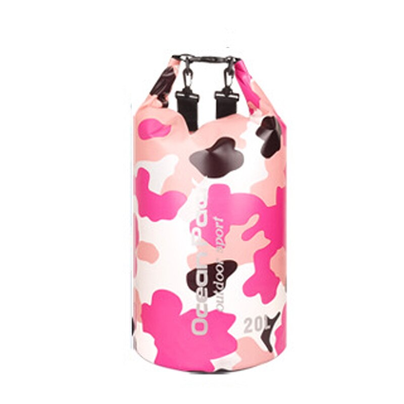 Sac à dos étanche pour Kayak, canoë, Rafting, sports de plein air, stockage sec, 5L/10L/15L/20L/30l: 20L Pink