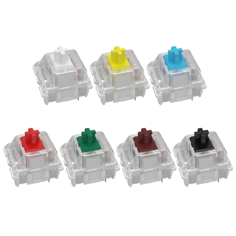Gateron 3 pin switches sort rød brun blå klar grøn gul smd led gateron switch til mekanisk keyboard fit mx  gk61