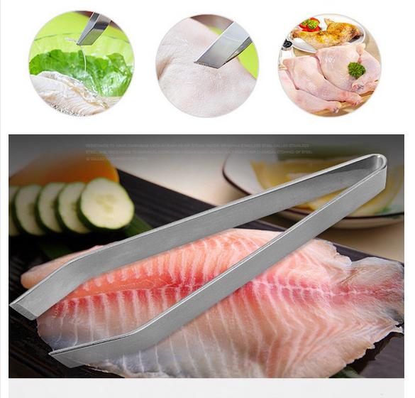 Pinzas para quitar espinas de pescado, pinzas para recoger pinzas de acero inoxidable, utensilios para mariscos, manualidades