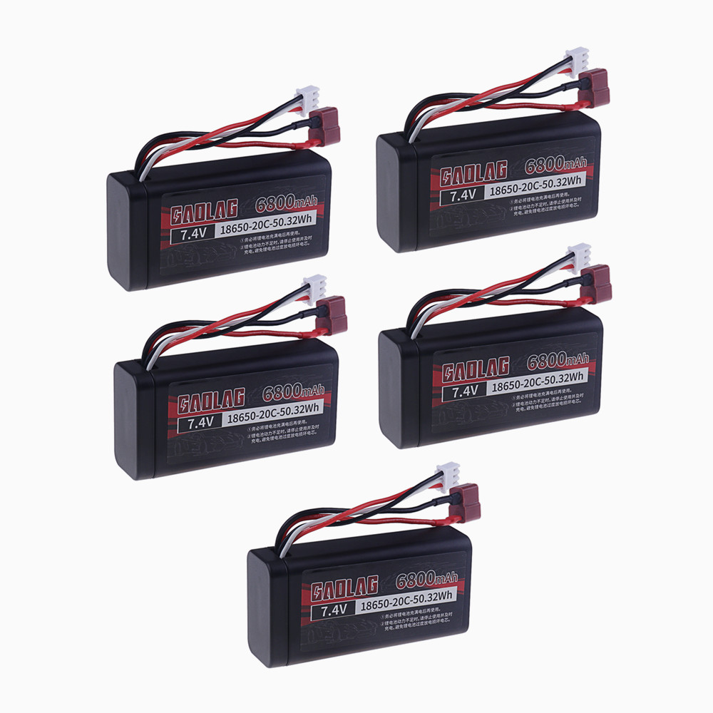 7,4 V 6800 mAh 18650 Lipo-Akku für Wltoys 12428 104009 12423 10428 12429 12401 12402 12402A RC Auto Ersatzteile 2s 7,4 V Bateria: Freier Raum