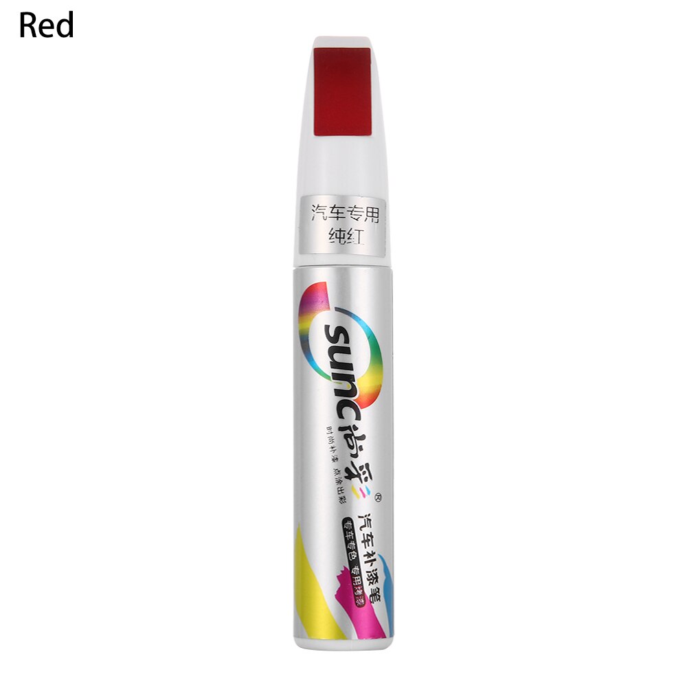 6 farver 12ml bil lak reparation pen vandtæt fix it pro klar bil ridsefjerner maling penne: Rød