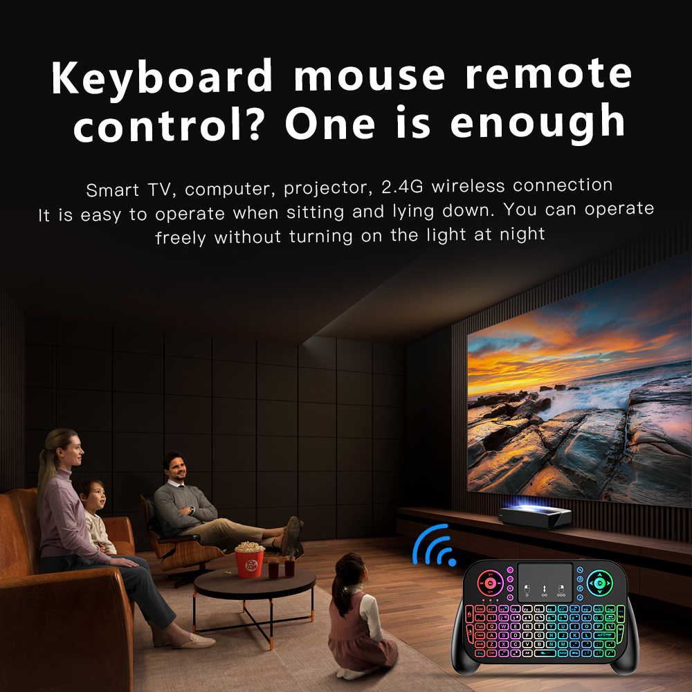 Mini Draadloos Toetsenbord V8 7 Achtergrondverlichting 2.4G Bluetooth Luchtmuis Afstandsbediening Touchpad Voor Android Tv Box