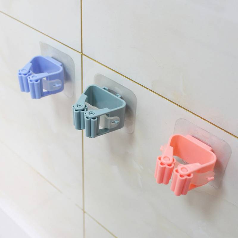 Lijm Multifunctionele Haken Wall Mounted Mop Organizer Houder Rackbrush Bezem Hanger Haak Keuken Badkamer Sterke Haken